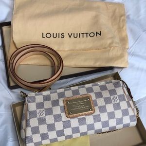 Louis Vuitton Eva Clutch Damier Azur